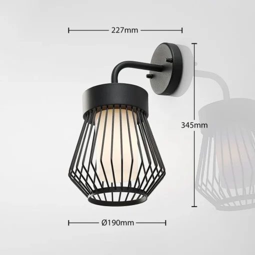 Buitenwandlamp Vajana in kooivorm