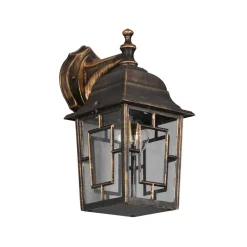Buitenwandlamp Volturno, fitting onderaan, roestkleurig antiek