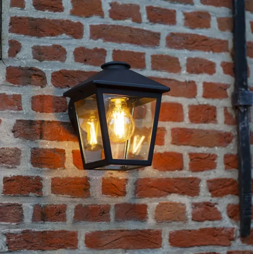 Buitenwandlamp Zago met helder glas