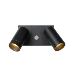 Buitenwandspot Taylor Sensor, 2-lamps zwart
