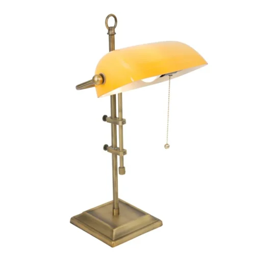Bureaulamp Ancilla verstelbaar brons/geel