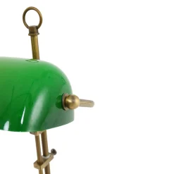 Bureaulamp Ancilla, verstelbaar brons/groen