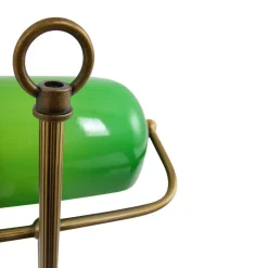 Bureaulamp Ancilla, verstelbaar brons/groen