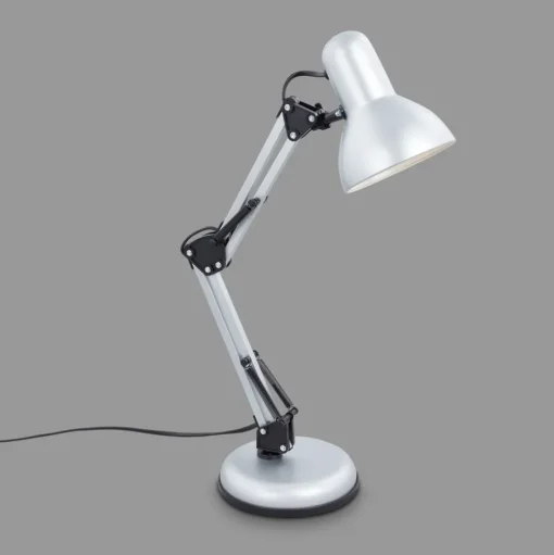 Bureaulamp Pixa, justeerbaar, E14, wit