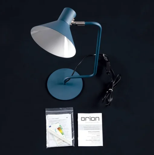 Bureaulamp Viktoria kop instelbaar blauw
