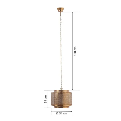 By Rydéns Hermine hanglamp, messing