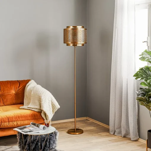 By Rydéns Hermine vloerlamp, messing