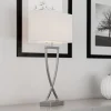 By Rydéns Omega tafellamp chroom/wit hoogte 52cm