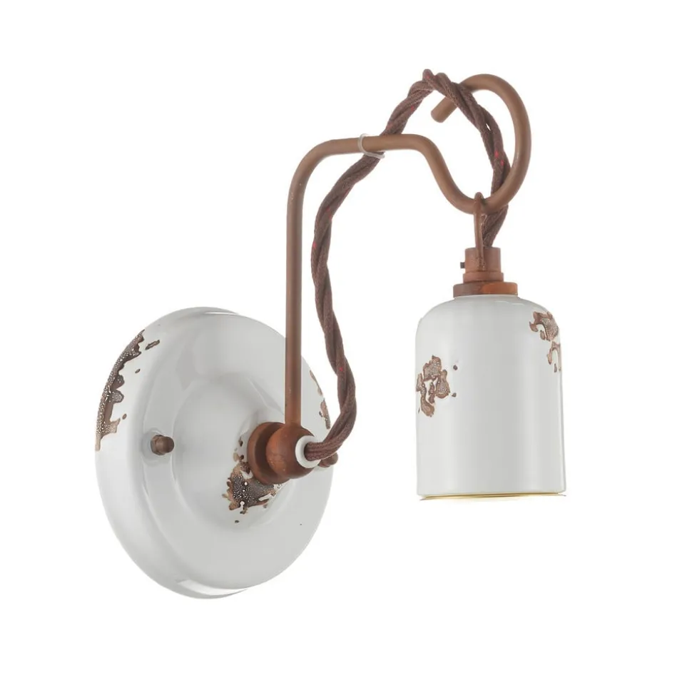 C665 wandlamp in vintage stijl wit