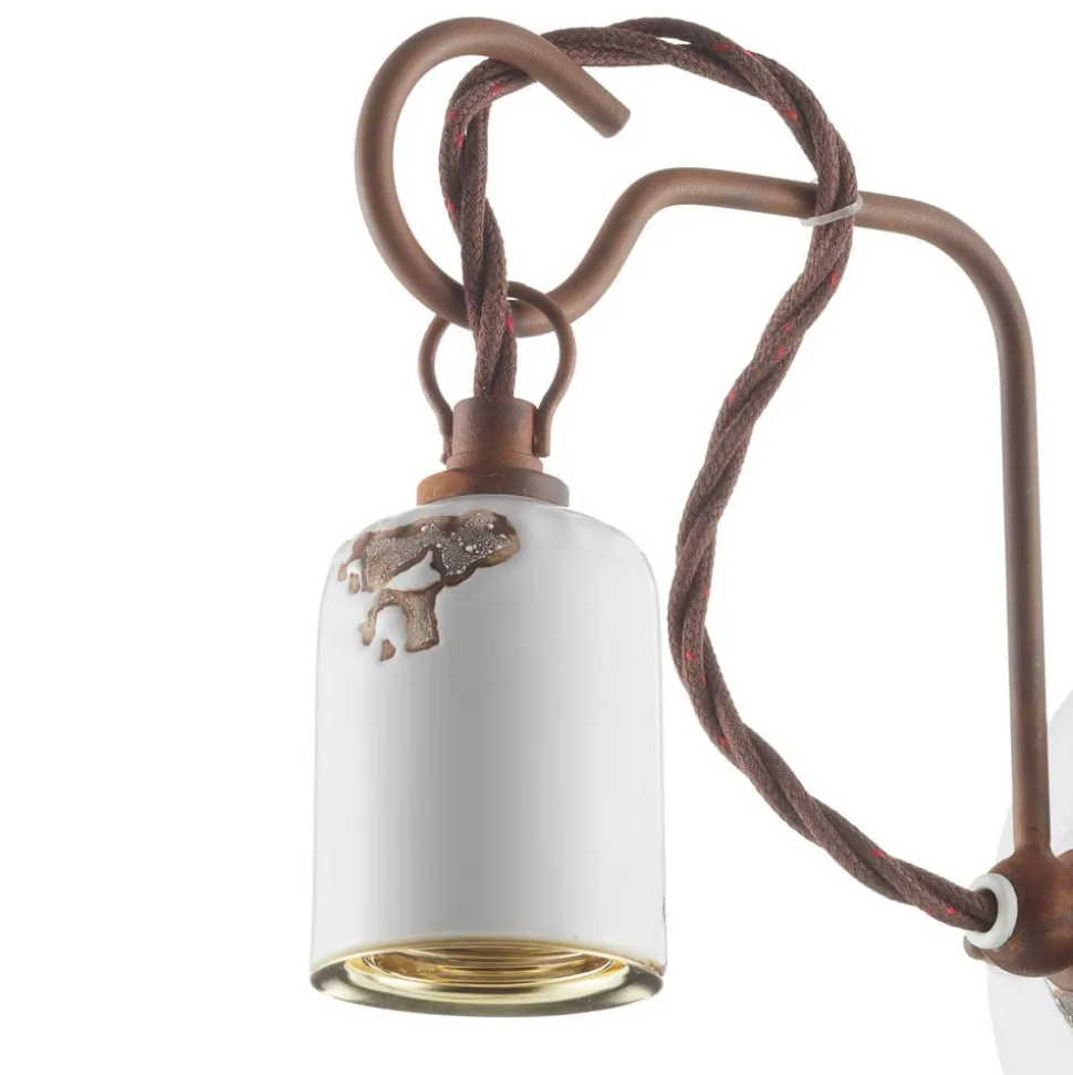 C665 wandlamp in vintage stijl wit