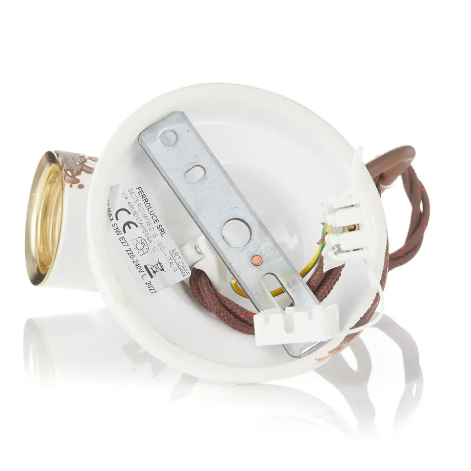 C665 wandlamp in vintage stijl wit