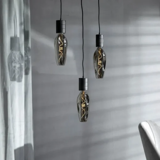 Calex Barcelona LED lamp E27 4W 1.800K dim titaan