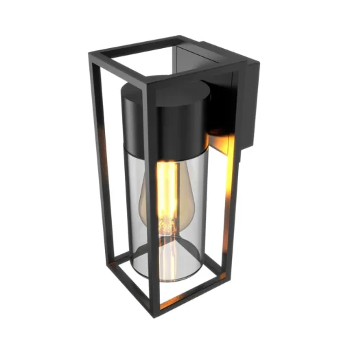 Calex buitenwandlamp, fitting onderaan, aluminium, zwart