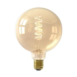 Calex E27 G125 3,8W LED filament Flex goud 821 dim