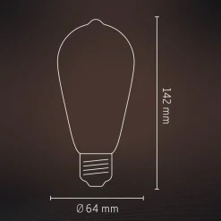 Calex E27 ST64 3,5W LED filament goud 821 dimbaar