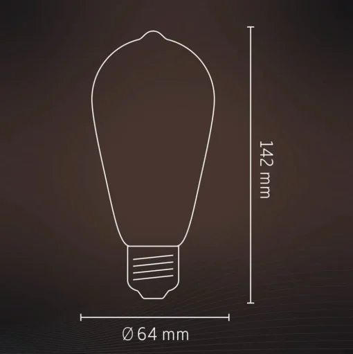 Calex E27 ST64 3,8W LED filament flex 821 goud dim