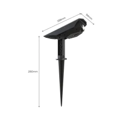 Calex LED-prikspot op zonne-energie Padoa, set van 2, zwart