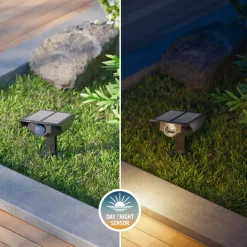 Calex LED-prikspot op zonne-energie Padoa, set van 2, zwart