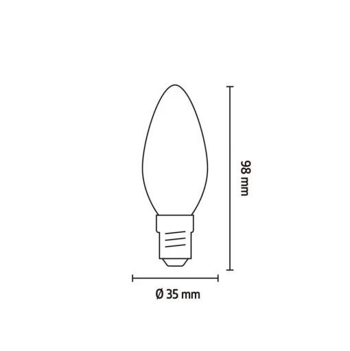 Calex Smart E14 B35 kaars 4,9W 1800-3000K dimbaar goud
