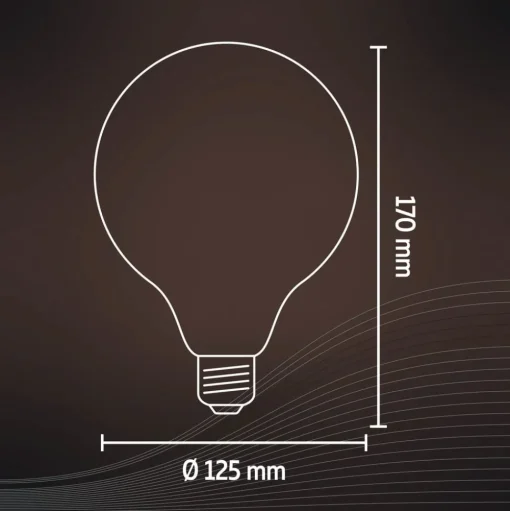 Calex Smart E27 G125 7W LED gloeidraad 806lm goud