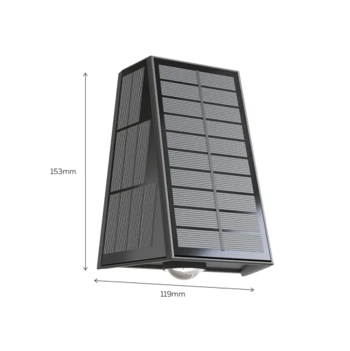 Calex Solar LED buiten wandlamp Matera, up/down, zwart