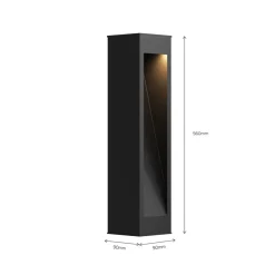 Calex Solar LED tuinpadverlichting Ivrea, zwart, aluminium, IP67