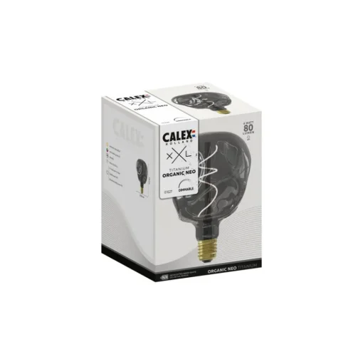 Calex XXL Organic Neo LED E27 4W G125 dim titaan