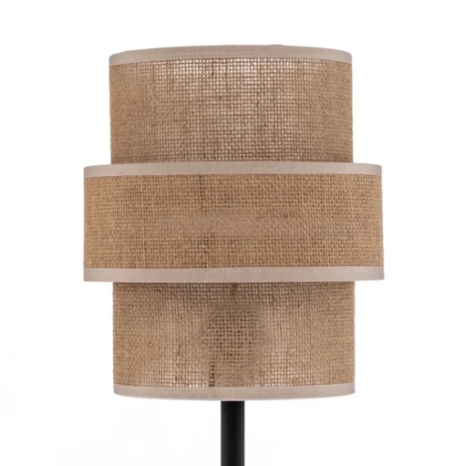 Calisto tafellamp, Jute, naturel bruin, hoogte 38 cm