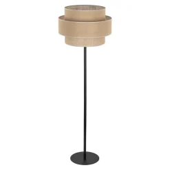 Calisto vloerlamp, jute, cilinder, naturel bruin, hoogte 155 cm