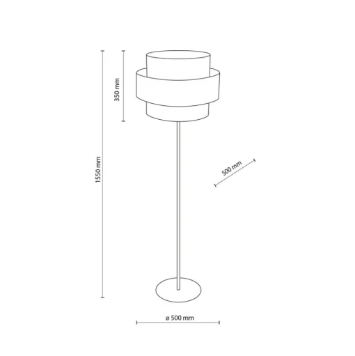 Calisto vloerlamp, jute, cilinder, naturel bruin, hoogte 155 cm