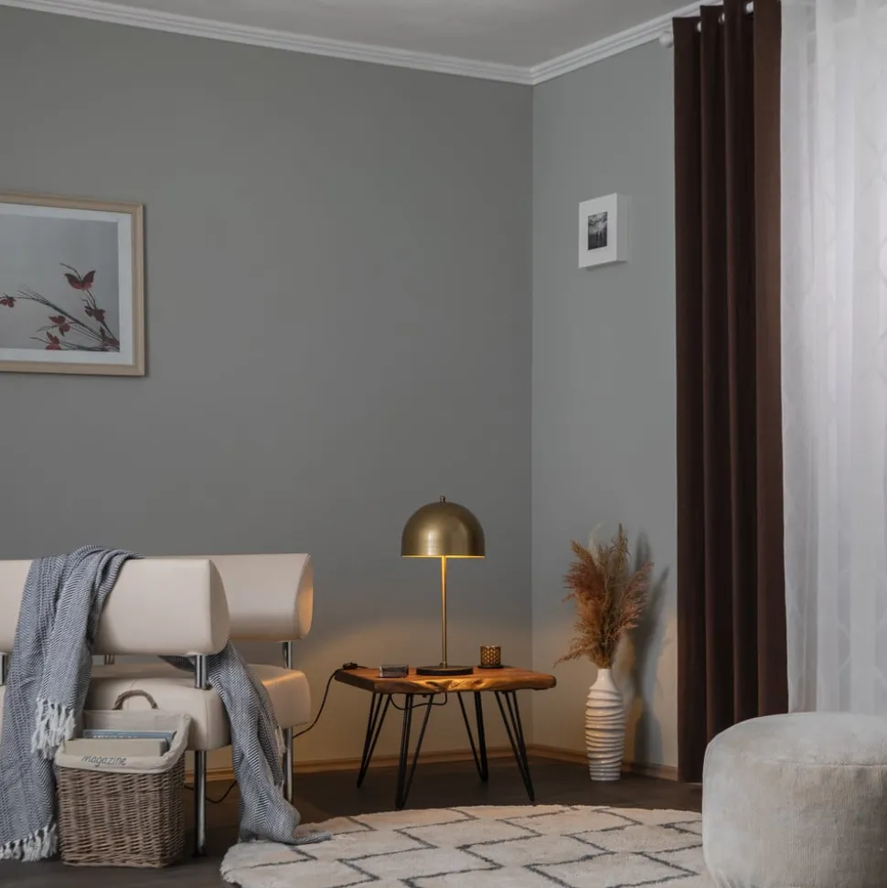 Can NT-134 tafellamp, goud, halfronde kap