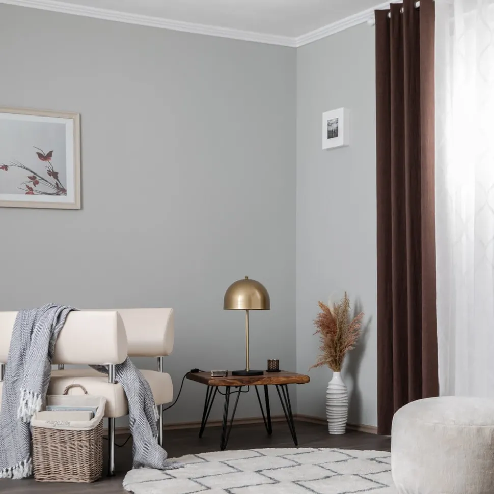 Can NT-134 tafellamp, goud, halfronde kap