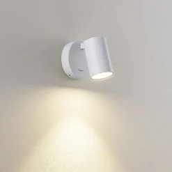 CAN TILT wandspot, wit, Ø 10 cm, metaal, schakelaar, GU10