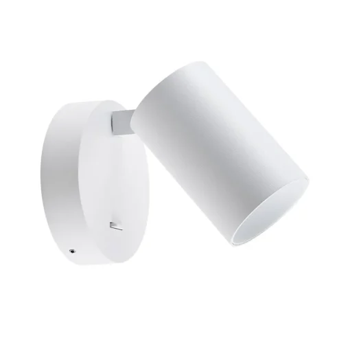 CAN TILT wandspot, wit, Ø 10 cm, metaal, schakelaar, GU10