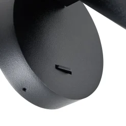 CAN TILT wandspot, zwart, Ø 10 cm metaal GU10 schakelaar