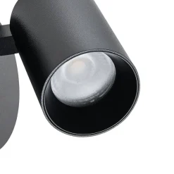 CAN TILT wandspot, zwart, Ø 10 cm metaal GU10 schakelaar