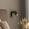 CAN TILT wandspot, zwart, 10 x 10 cm, metalen GU10 schakelaar