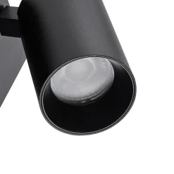 CAN TILT wandspot, zwart, 10 x 10 cm, metalen GU10 schakelaar