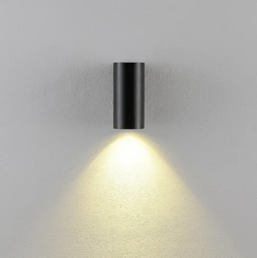 CAN wandlamp, zwart, 1-lamp, hoogte 13 cm, metaal, GU10