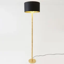 Cancelliere Rotonda chintz vloerlamp zwart/goud