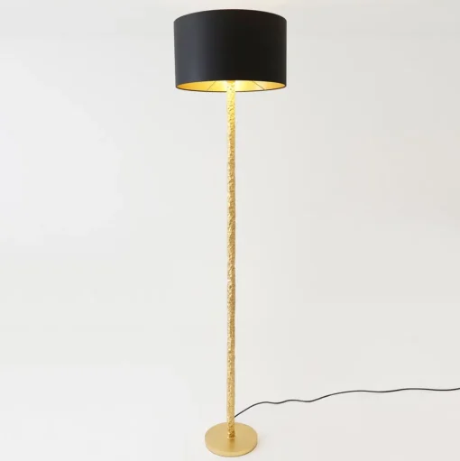 Cancelliere Rotonda chintz vloerlamp zwart/goud