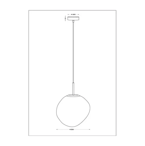 Canopus hanglamp, zilverkleurig, Ø 28 cm, glas, E27