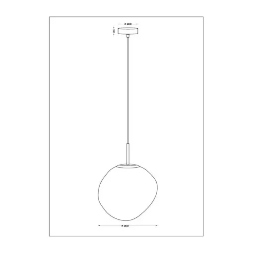 Canopus hanglamp, zilverkleurig, Ø 36 cm, glas, E27