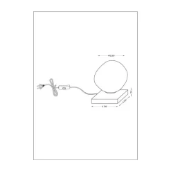 Canopus tafellamp, groen, Ø 15 cm, glas, 1 x E14