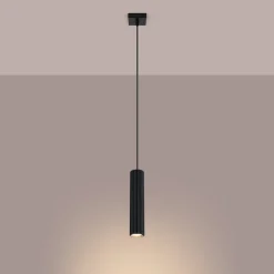 Carbon hanglamp, zwart, Ø 6 cm, aluminium