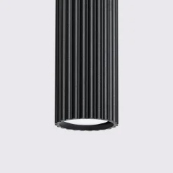 Carbon hanglamp, zwart, Ø 6 cm, aluminium