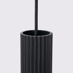 Carbon hanglamp, zwart, Ø 6 cm, aluminium