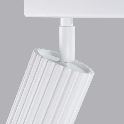 Carbon plafondspot, wit, lengte 45 cm, aluminium, 3-lamps.
