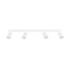 Carbon plafondspot, wit, lengte 81 cm, aluminium, 4-lamps.
