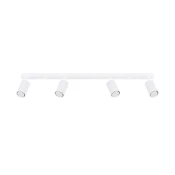 Carbon plafondspot, wit, lengte 81 cm, aluminium, 4-lamps.
